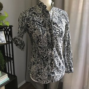 J.Crew Abstract Animal Print Perfect Shirt